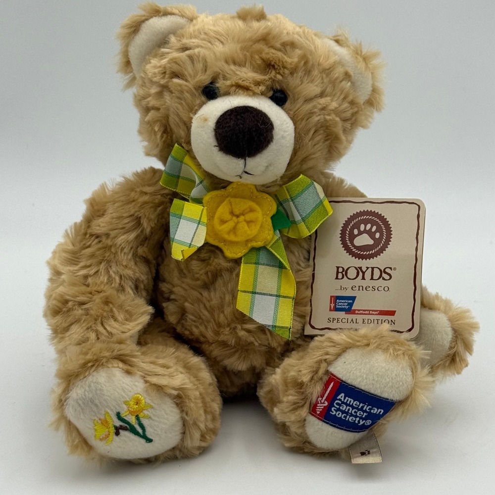 Boyds by Enesco American Cancer Society Daffodil Days Special Edition Bear 8"